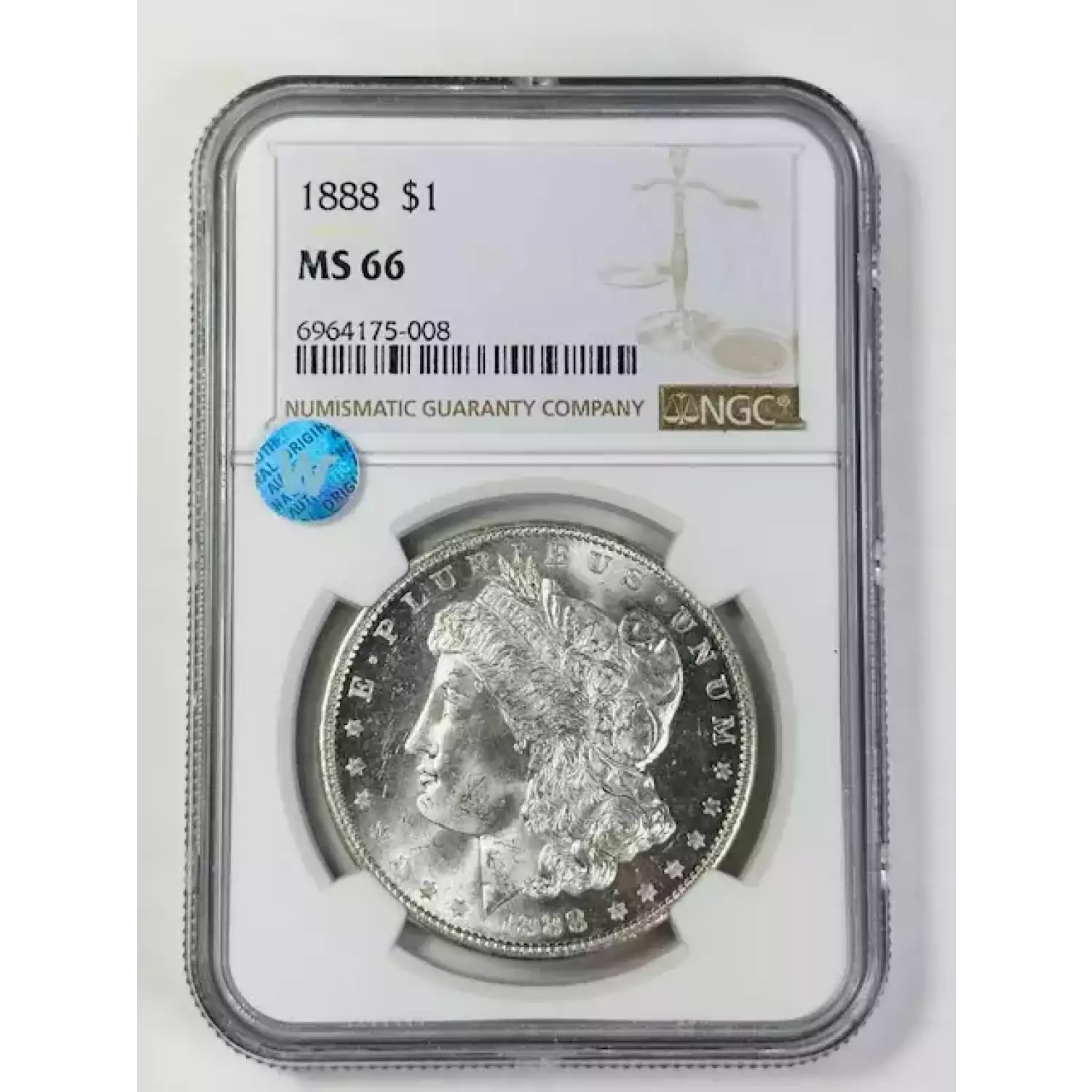 1888 Morgan Silver Dollar NGC MS 66 Looks Proof Like Sight White Bob