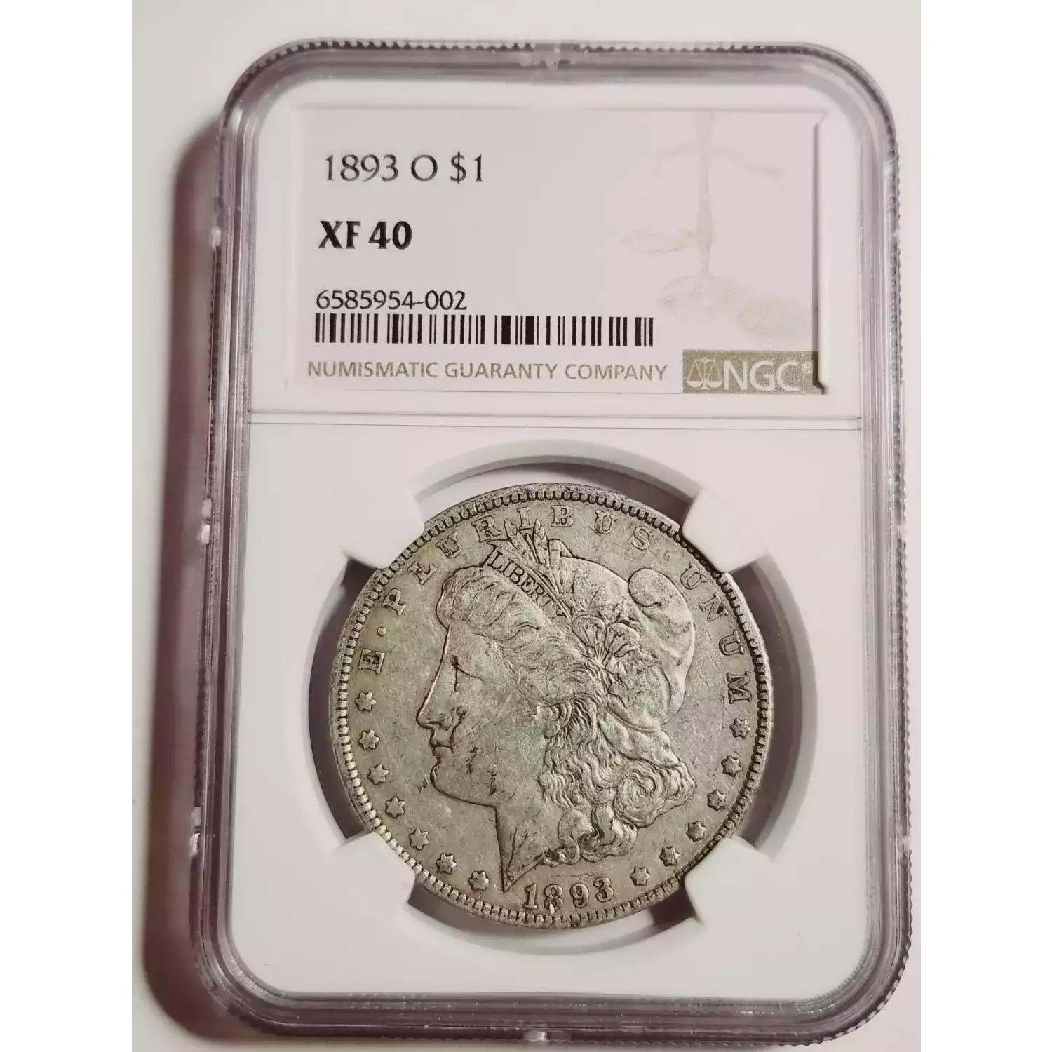 1893 O Morgan Silver Dollar NGC XF 40 Bob Paul Rare Coins