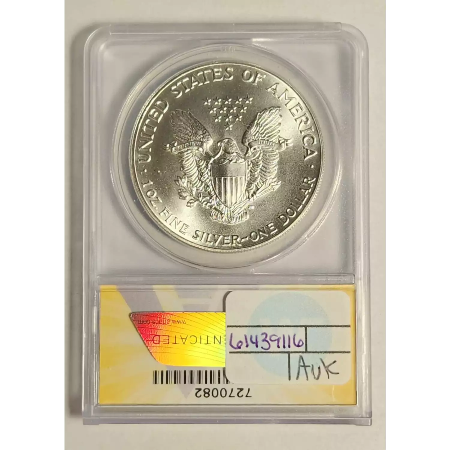 S Silver Eagles Anacs Ms Silver Eagle Struck At Sf Mint