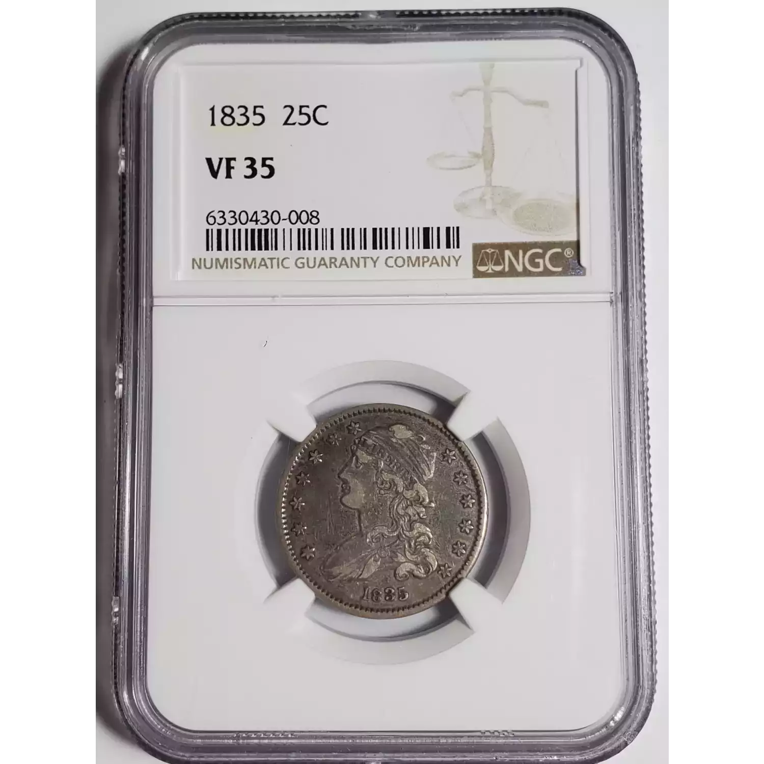 1835 Capped Bust Quarter Dollars NGC VF-35 - Bob Paul Rare Coins