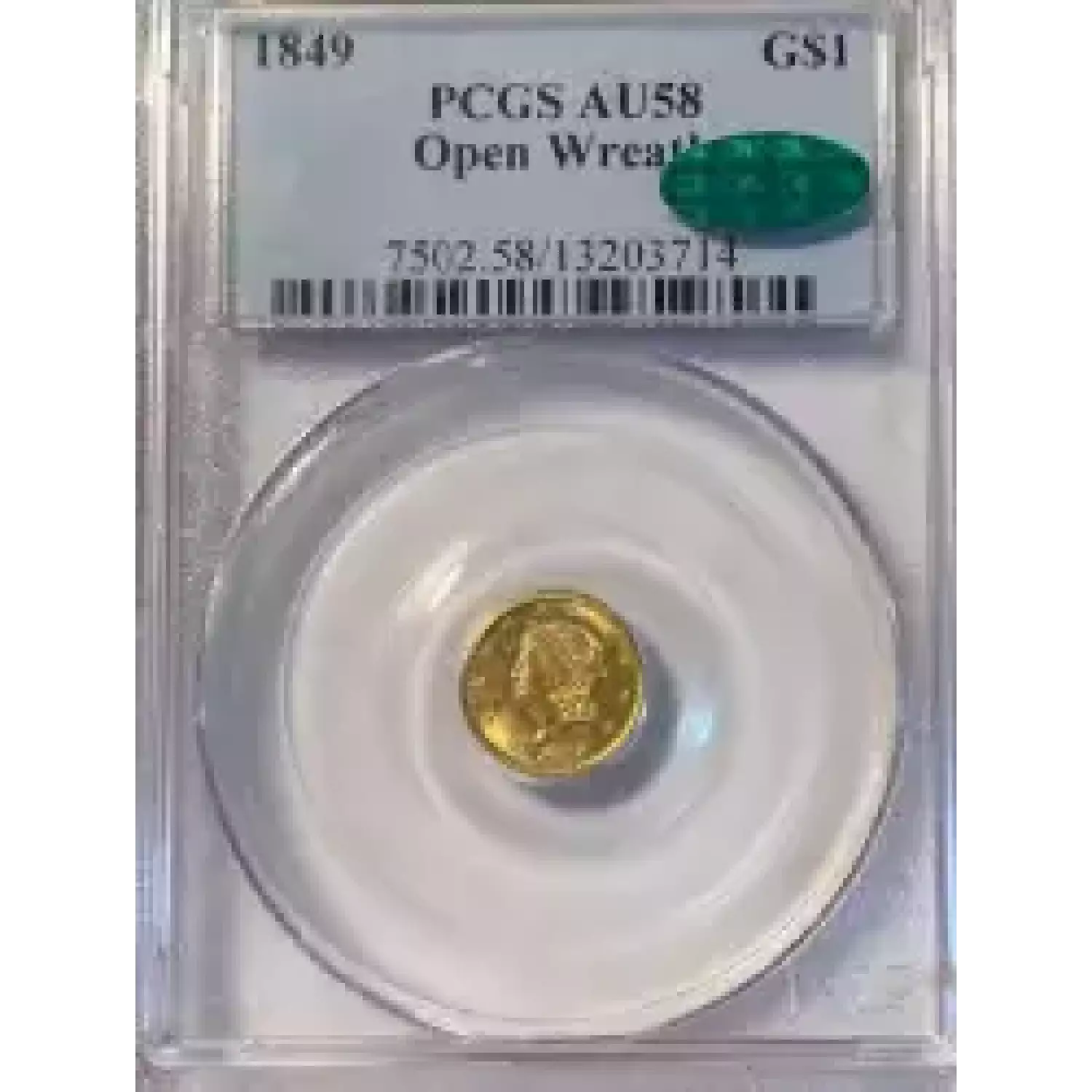 1849-O Liberty Head 1 Dollar (Gold) PCGS AU-58