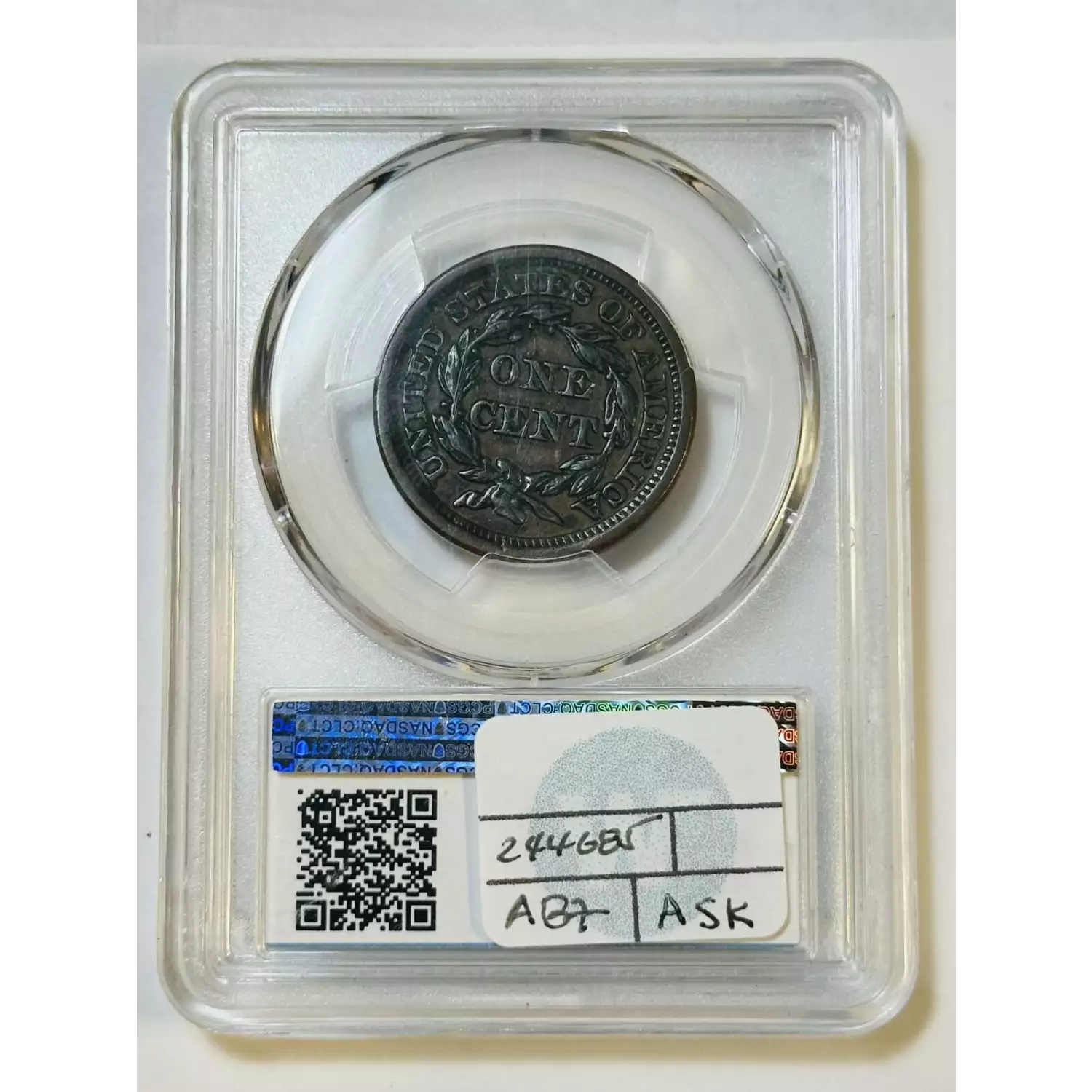 1857 Braided Hair Cent PCGS XF-45 BN Small Date - Bob Paul Rare Coins