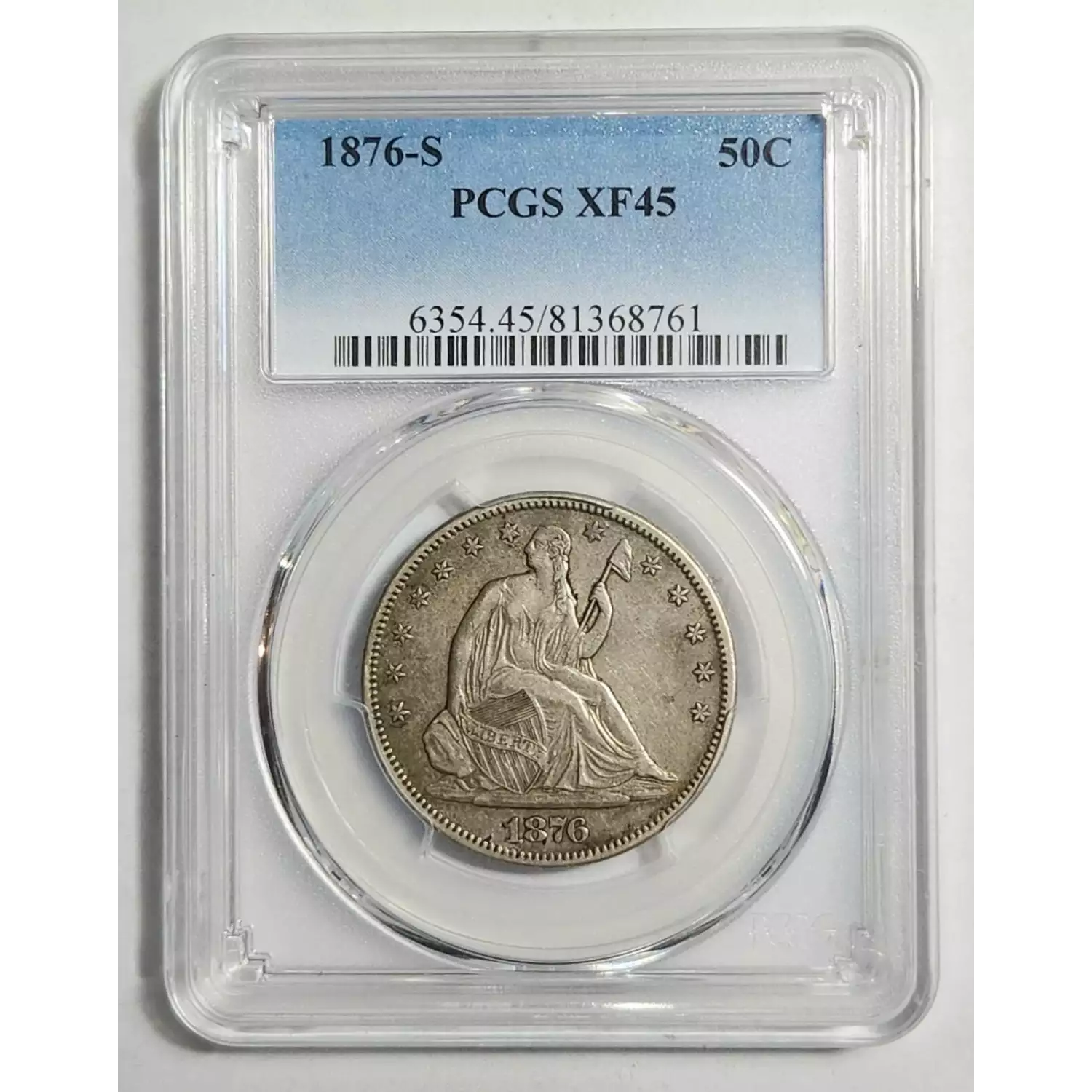 1876-s Half Dollars Liberty Seated Pcgs Xf-45 - Bob Paul Rare Coins