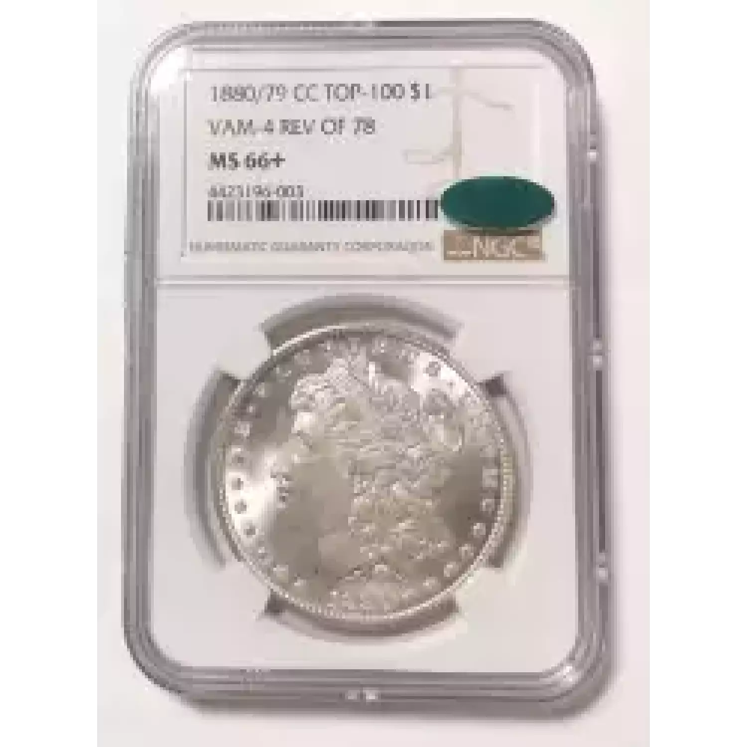 1880-CC Morgan Silver Dollar NGC MS-66+ /79 CC VAM-4 REV OF 78 CAC ...