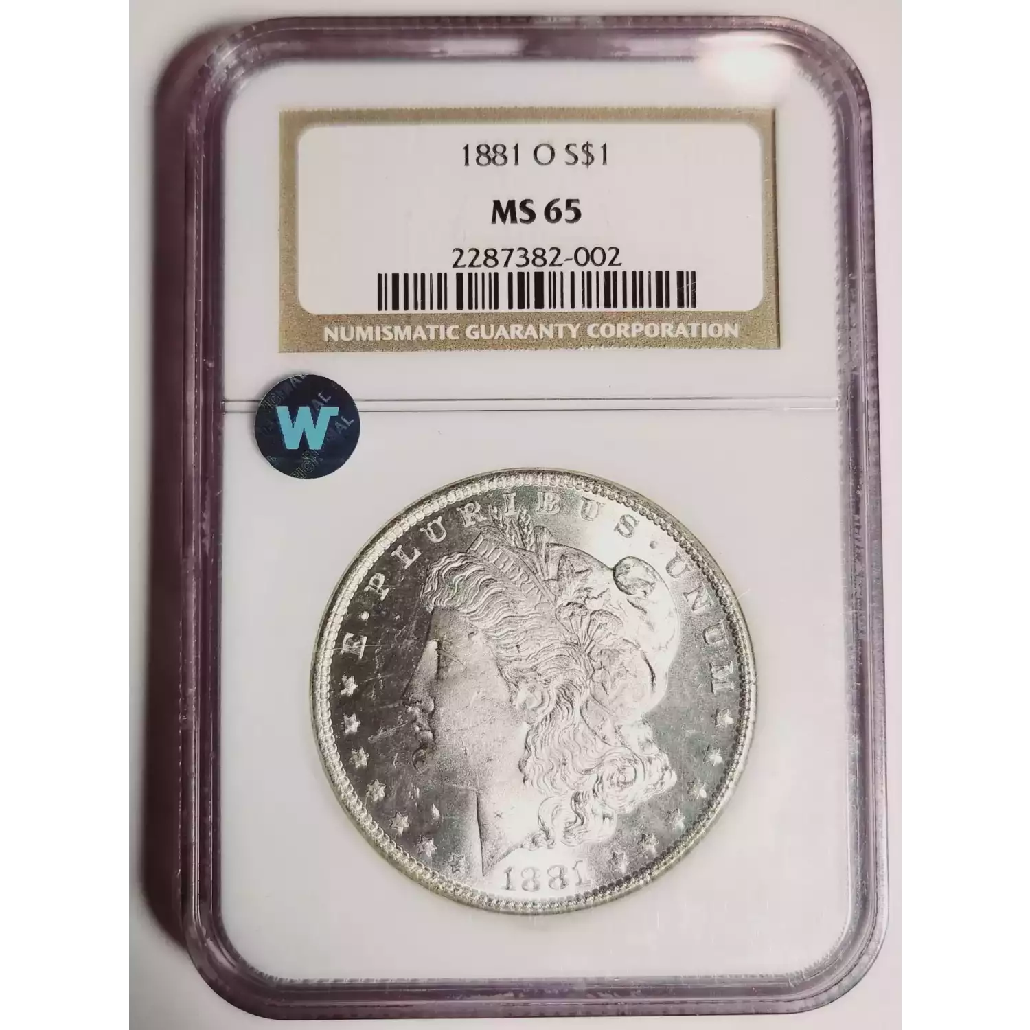 1881-O Morgan Silver Dollar NGC MS-65 Sight White - Bob Paul Rare Coins