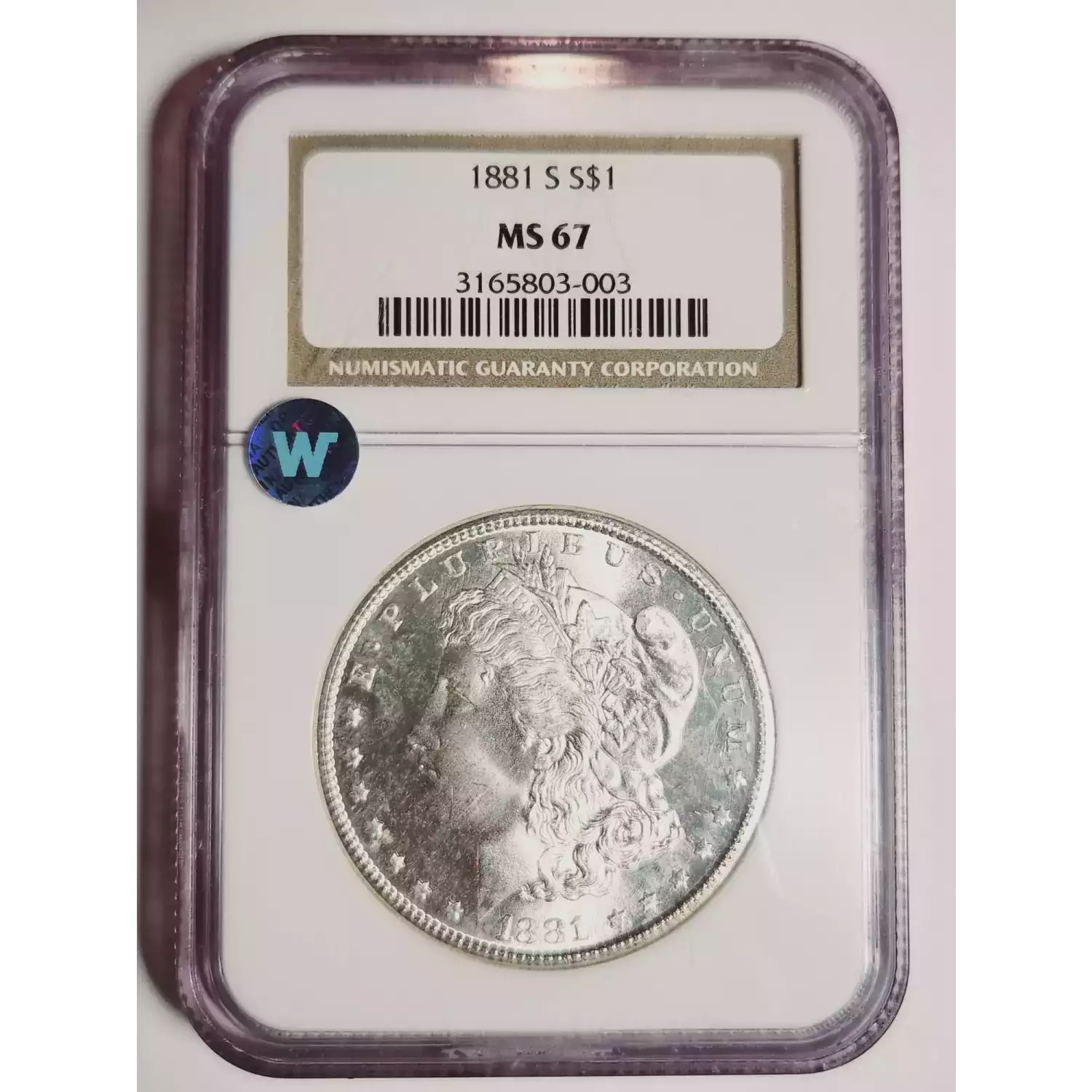 1881-S Morgan Silver Dollar NGC MS-67 Sight White - Bob Paul Rare Coins