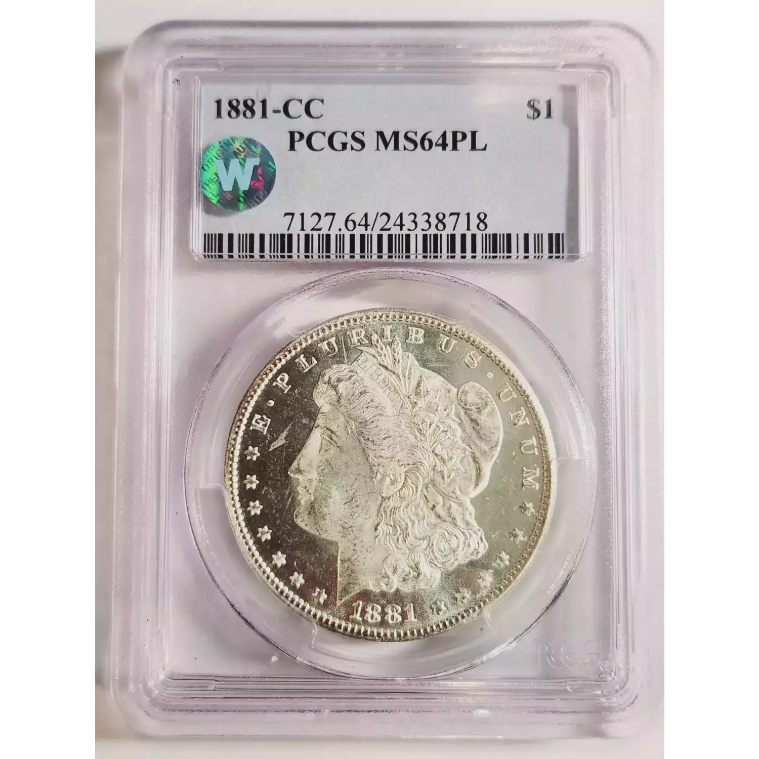 1881-cc Morgan Silver Dollar Pcgs Ms-64 Pl - White Sight White - Bob 