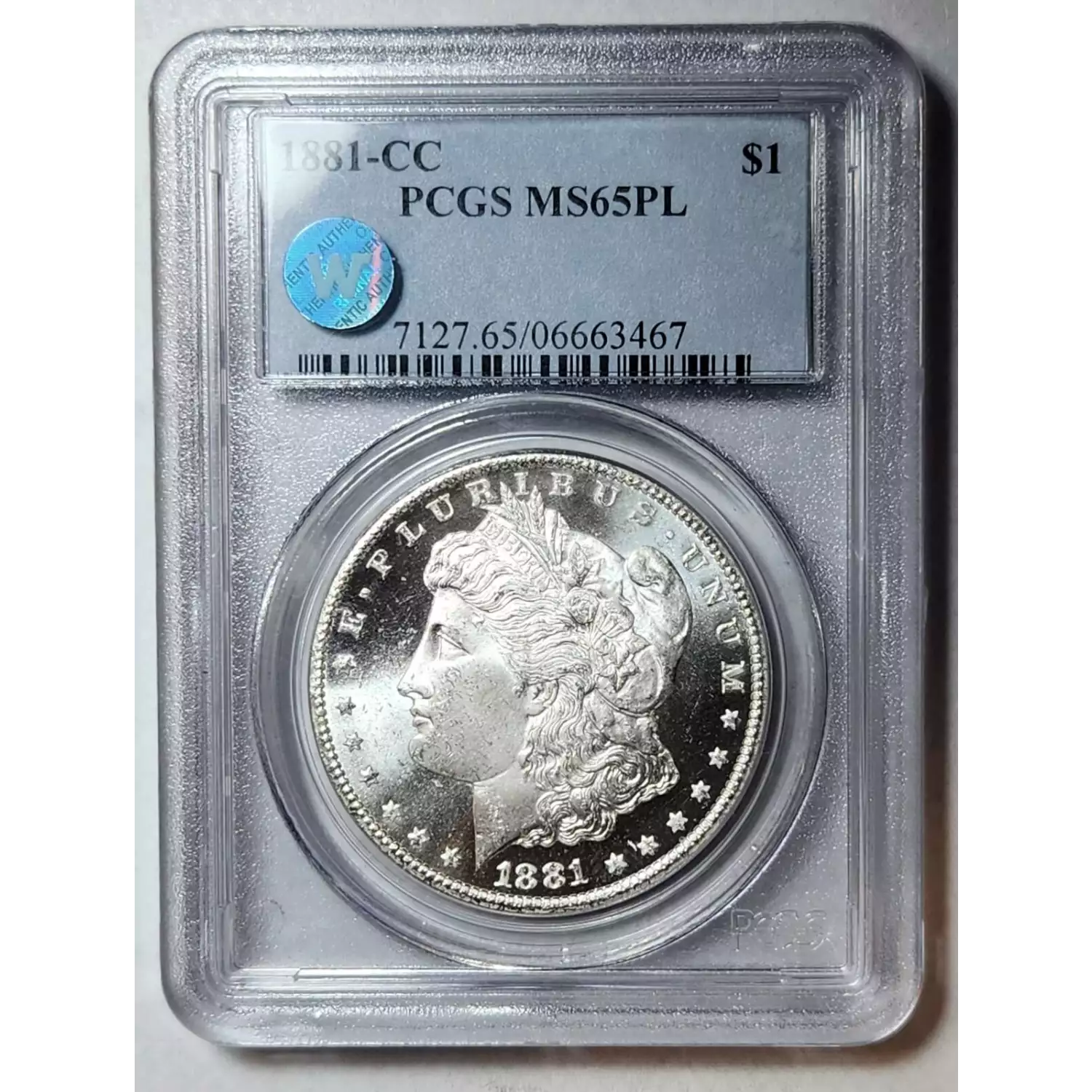 1881-CC Morgan Silver Dollar PCGS MS-65 PL - BLACK & WHITE - WOW! Sight ...