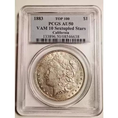 1883 $1 VAM 10 Sextupled Stars