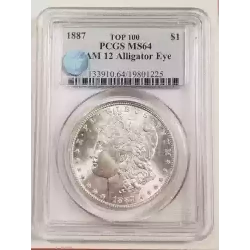 1887 $1 VAM 12 Alligator Eye