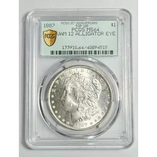 1887 $1 VAM 12 Alligator Eye