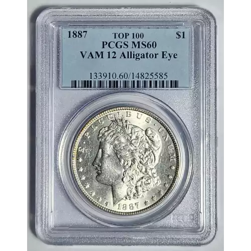 1887 $1 VAM 12 Alligator Eye