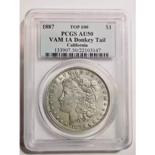 1887 $1 VAM 1A Donkey Tail