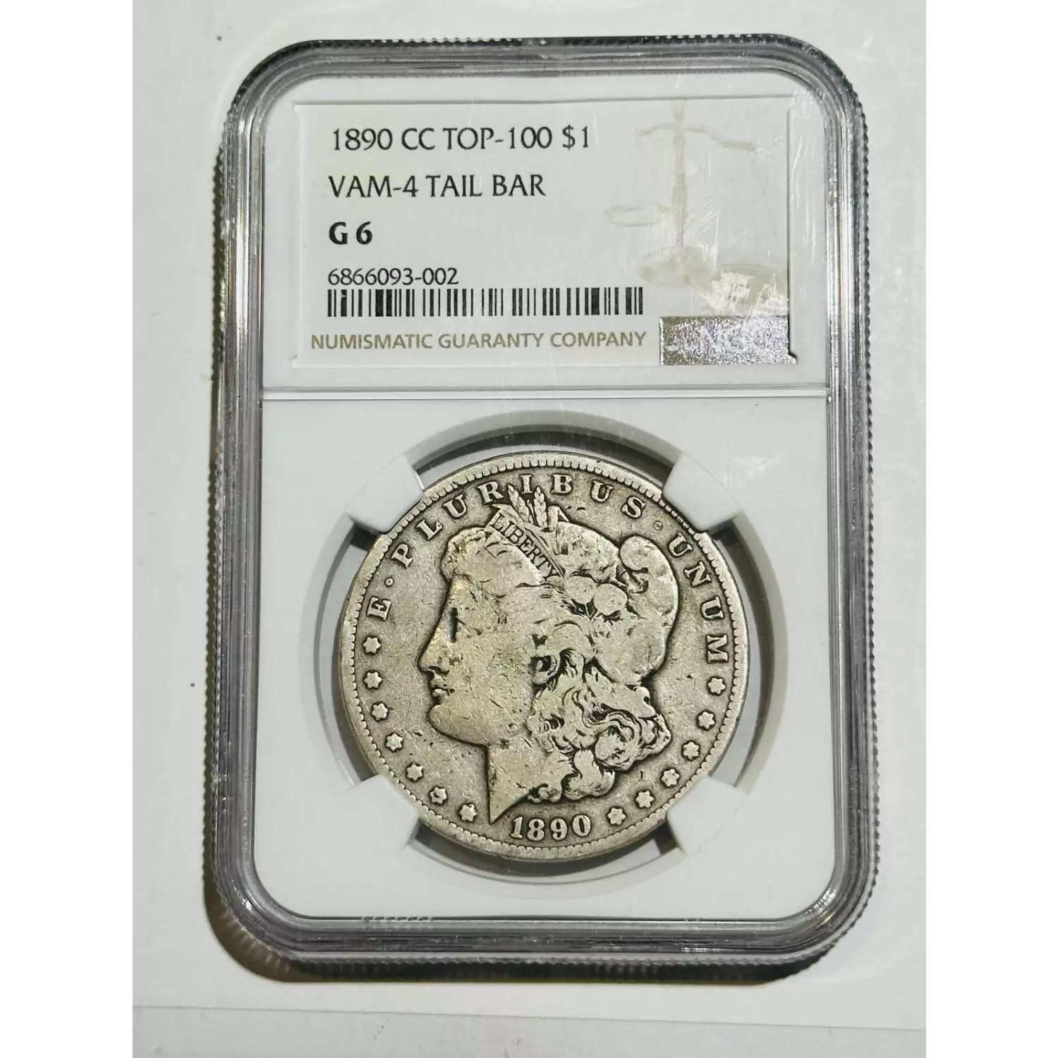 1890-CC Morgan Silver Dollar NGC G-6 CC VAM-4 TAIL BAR - Bob Paul Rare ...