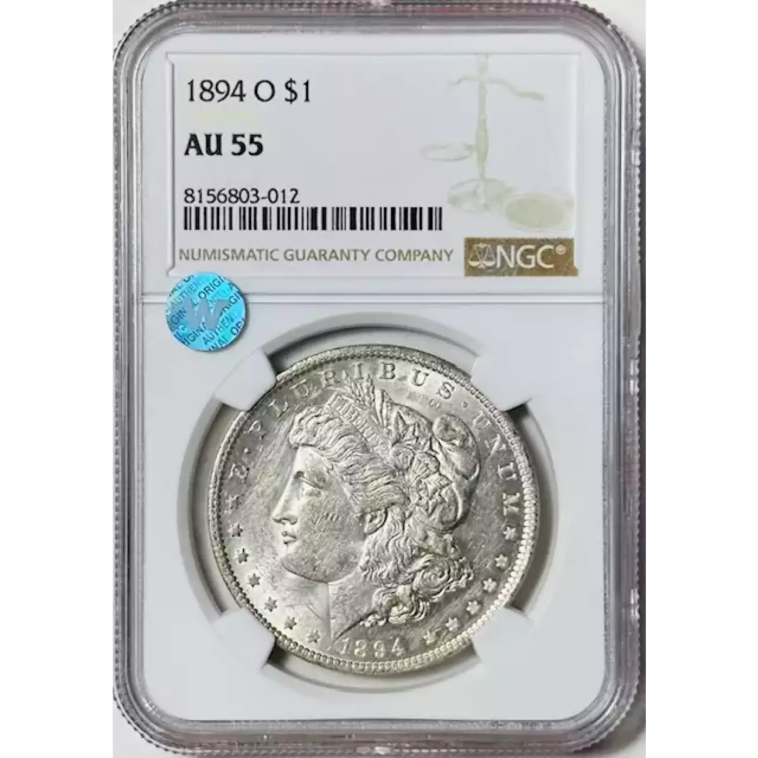 1894-O Morgan Silver Dollar NGC AU-55 Sight White - Bob Paul Rare Coins