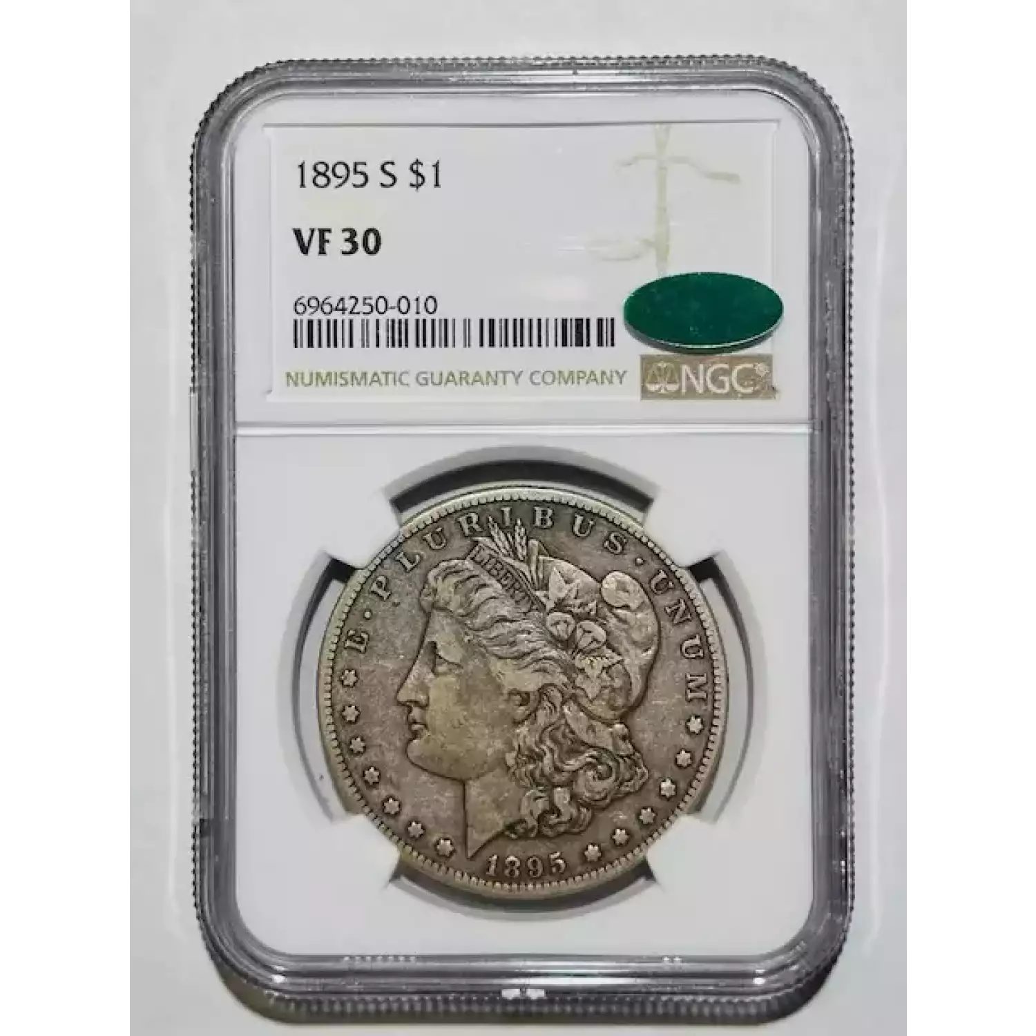 1895-S Morgan Silver Dollar NGC VF-30 LOW CAC POPULATION! CAC - Bob ...