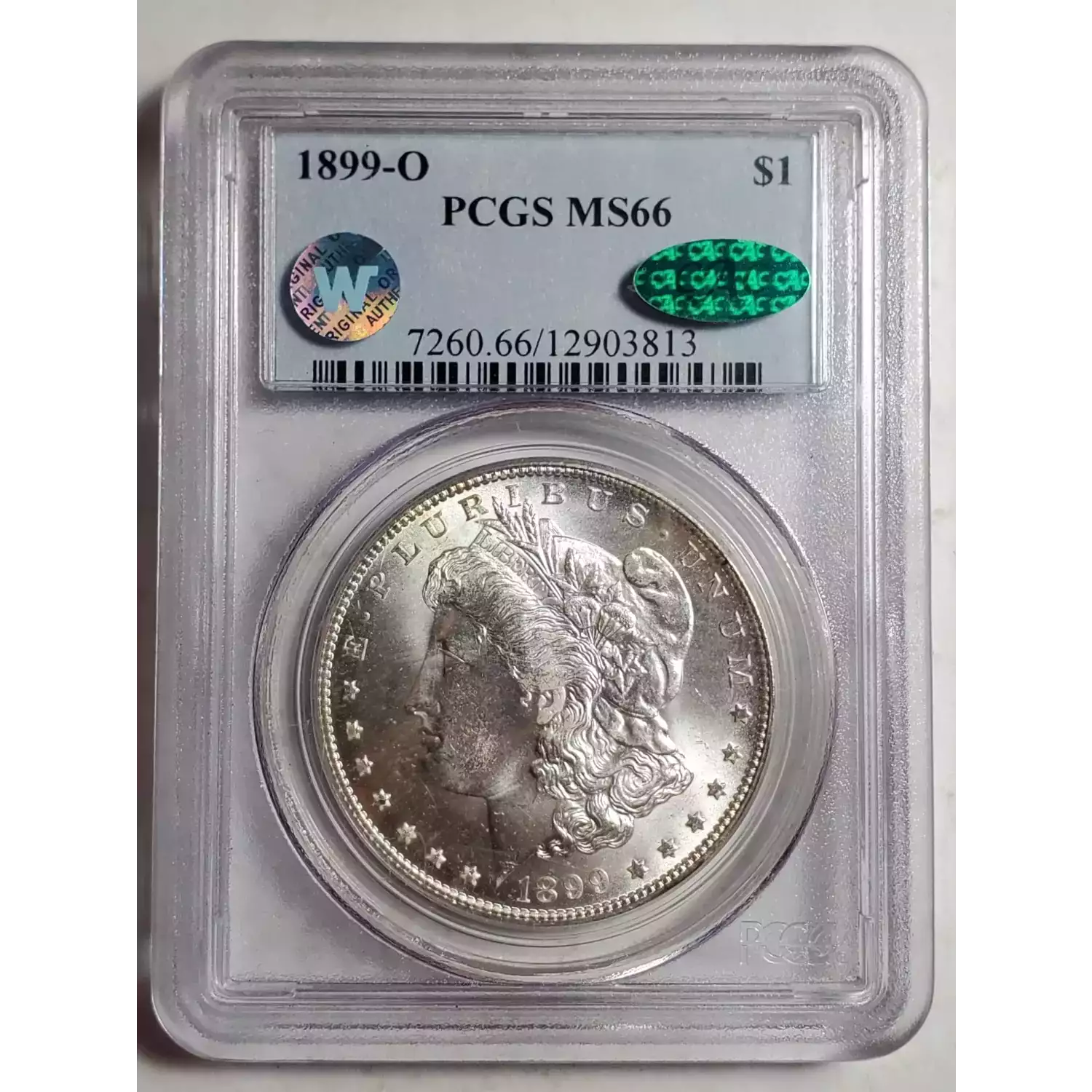 1899-O PCGS MS-66 Morgan Silver Dollar CAC, Sight White - Bob Paul Rare ...