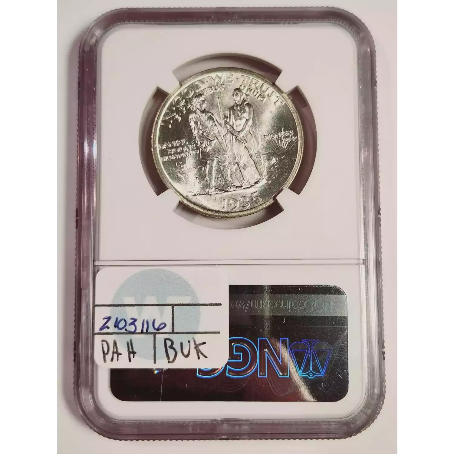 1935 Classic Commemorative Daniel Boone Bicentennial NGC MS-64 BOONE ...