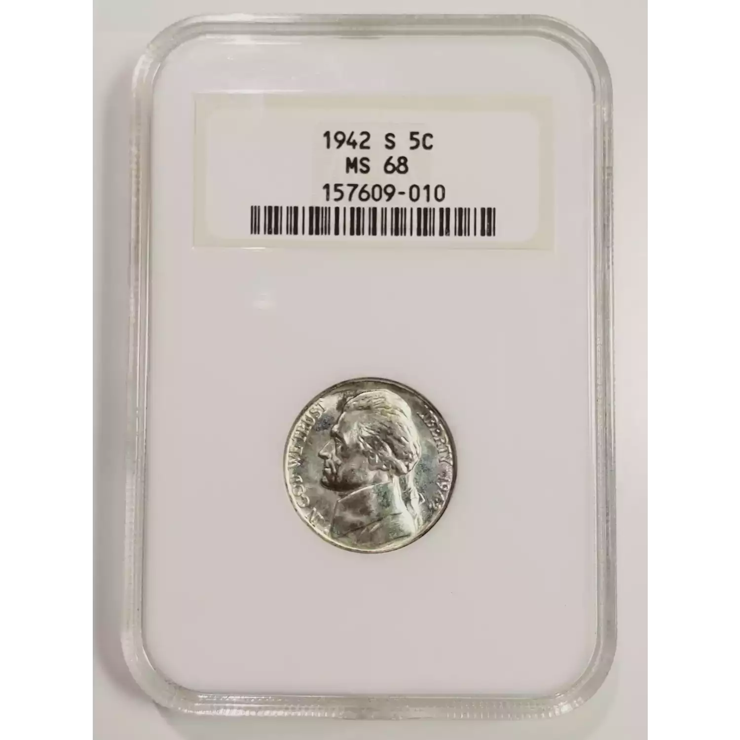 1942-S Nickel Jefferson NGC MS-68 - Bob Paul Rare Coins