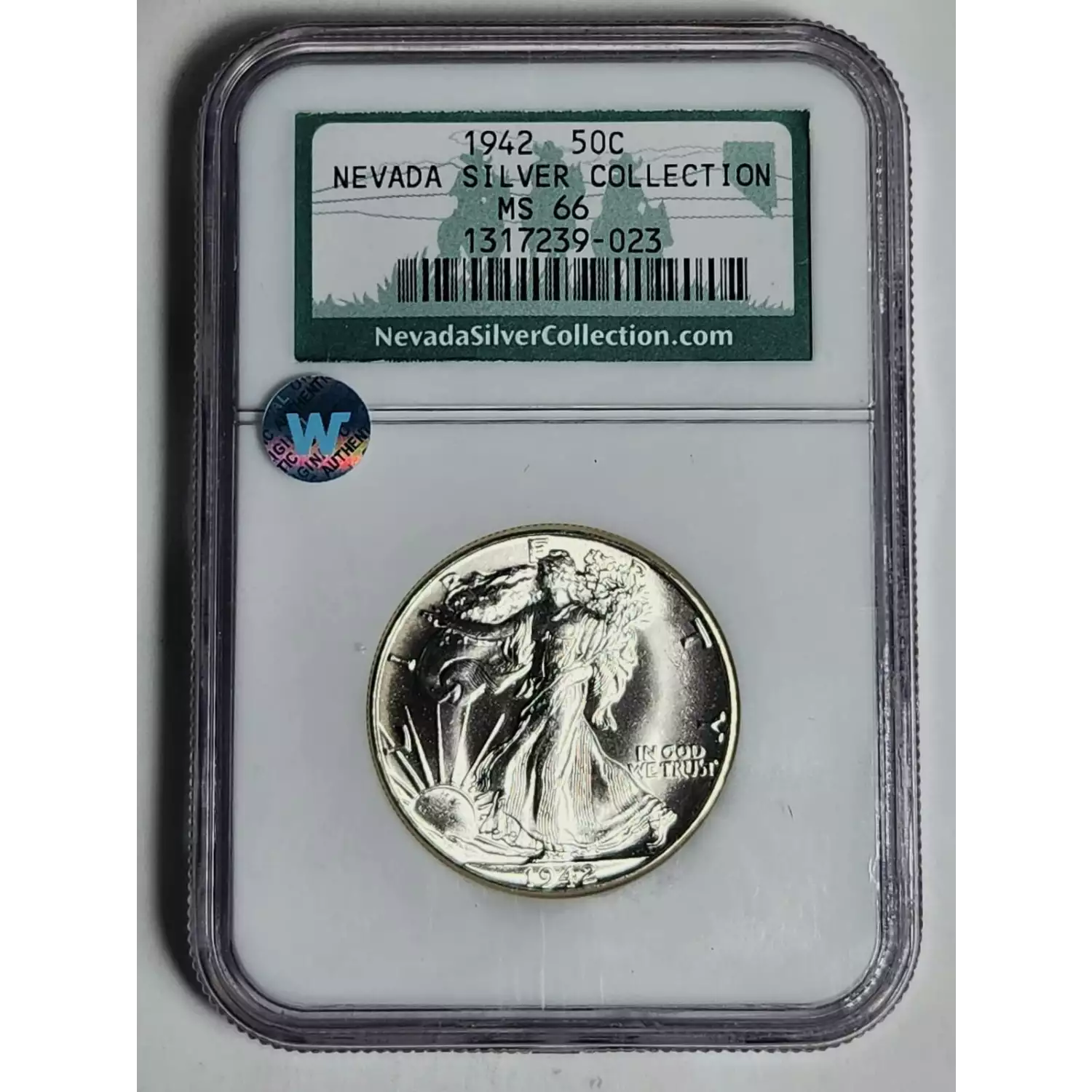 1942 Walking Liberty Half Dollar NGC MS-66 - NEVADA SILVER COLLECTION ...