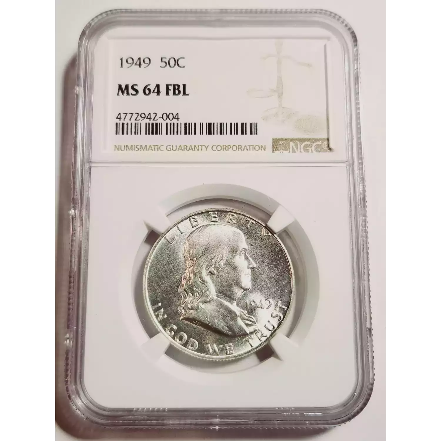 1949 Franklin Half Dollar NGC MS-64 FBL - Bob Paul Rare Coins