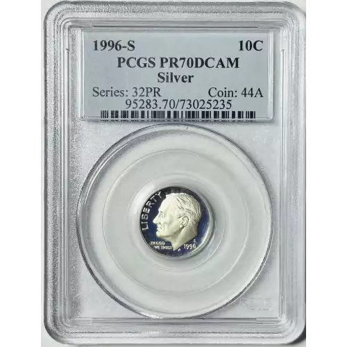 1996-S 10C Silver, DCAM