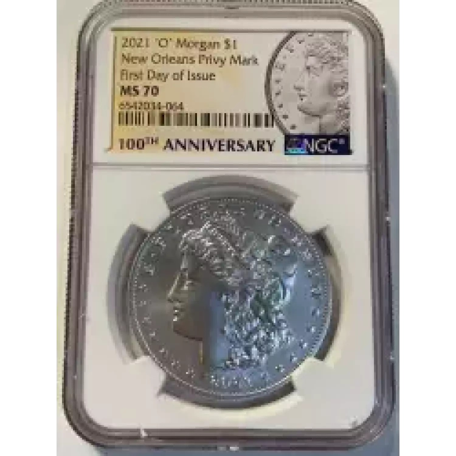 2021-O Morgan Silver Dollar NGC MS-70 'O' New Orleans Privy Mark First ...