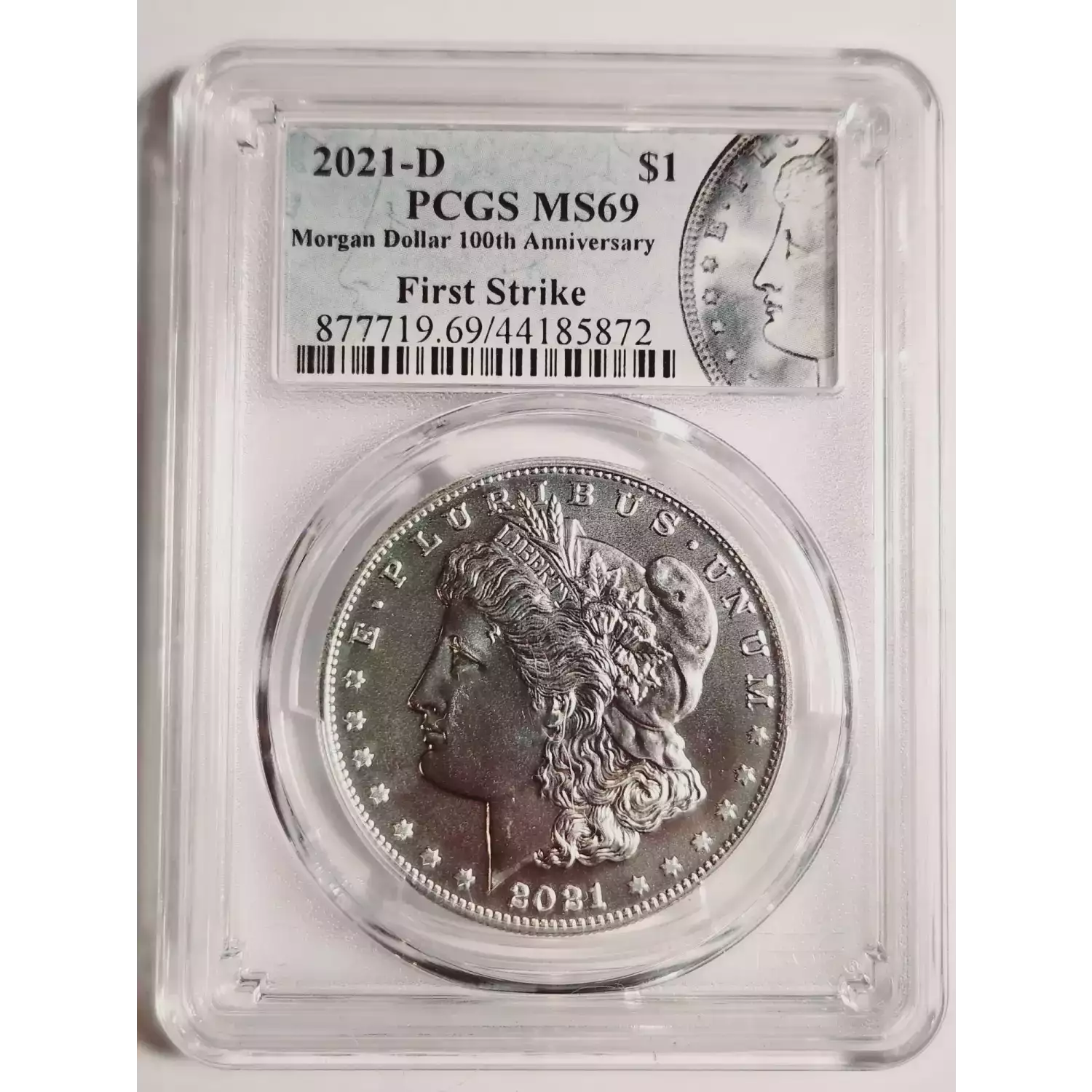 2021-D Morgan Silver Dollar PCGS MS-69 FIRST STRIKE - 100TH ANNIVERSARY ...